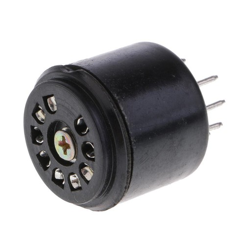 Pin tube socket - 9-pin,