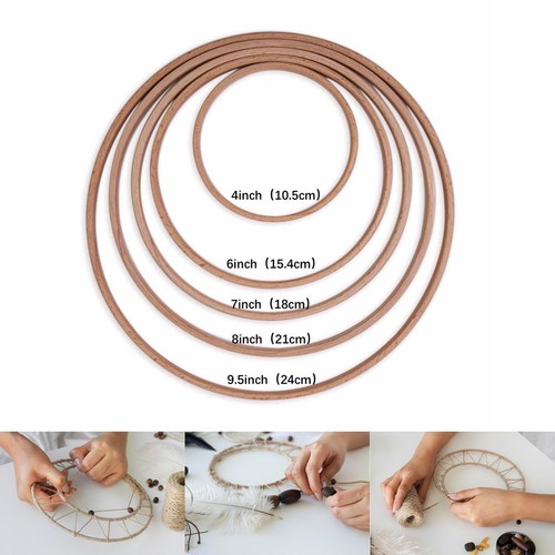 3pcs wooden hoops - wooden,