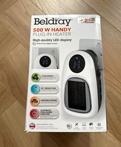 Beldray 500w plug portable - 500w,