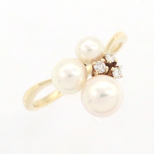 Mikimoto ring pearls k18 - 3,