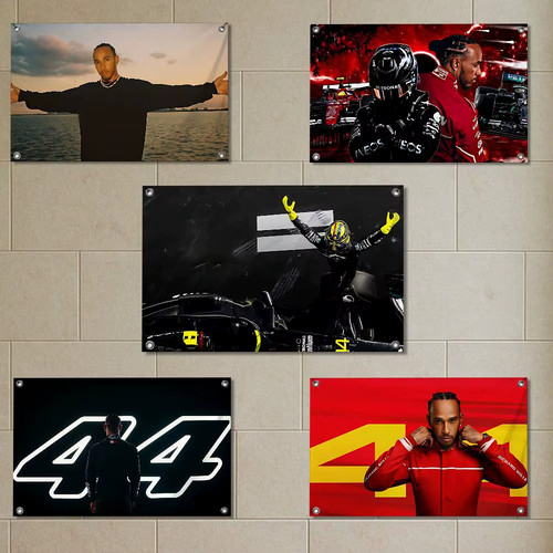 Racing lewis hamilton flags - f1,