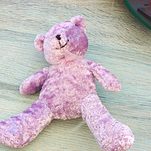 Pink plush teddy - pink, stuffed