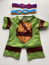 Build a Bear Teenage Mutant Ninja Turtles Green Costume Suit Masks Outfit TMNT