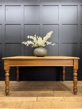 Vintage Solid Pine Table  / Farmhouse Dining Table / Rustic Kitchen Table