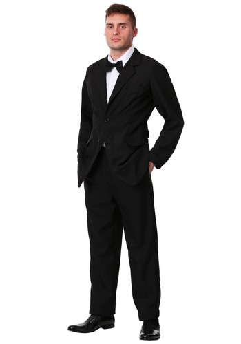 Mens black suit costume - black,