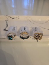 Set If Three Rings. Emerald /
