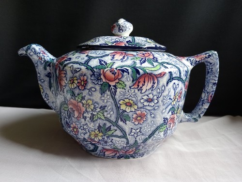Maling blue chintz teapot made - chintz,