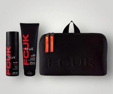 FCUK Sport Wash Bag Gift - Bodyspray 200ml & Hair and Body Wash 250ml New