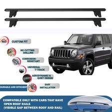 Car Roof Bars Cross Bars for Jeep Patriot 2007-2017  Roof Rack Lockable 2X Black