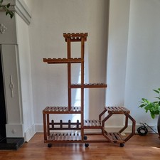 Wooden plant stand indoor - stand,