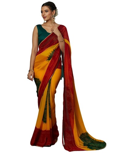 Women georgette bandhani - georgette,