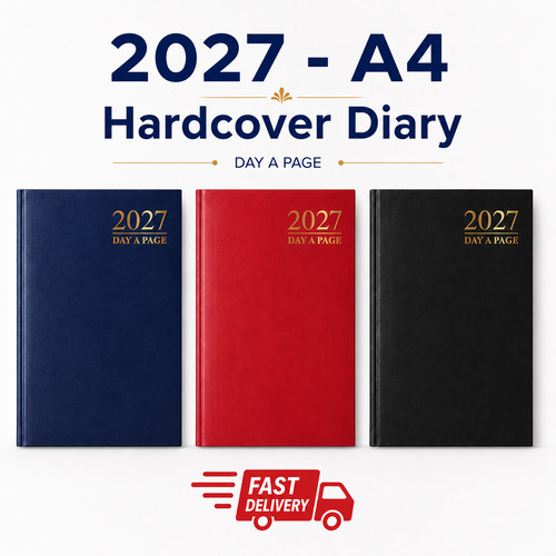 2027 diary day page - diary, a4