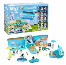 Bluey 3-in-1 Transforming Airplane Plane Mega Playset with 12 Figures & Sounds