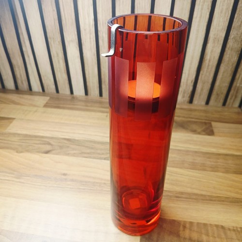 Partylite red glass tealight - red,
