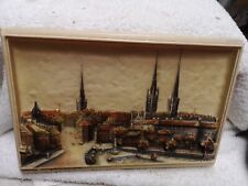 Arthur Osborne Ivorex 3D wall hanging plaque Coventry the city of the 3 spires