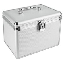 Mediarange Silver Aluminium Look 120 CD DVD DJ storage Flight case sleeves BOX79