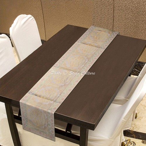 Bohemian jacquard table runner - table,