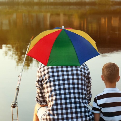 Rainbow umbrella hat - umbrella,