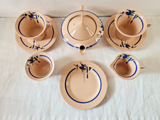 Clarice Cliff Bizarre Ware Tea for Two in Daffodil shape (Listing 87)