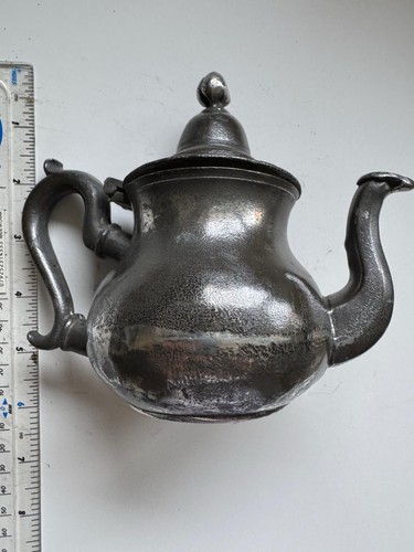 One cup pewter teapot - cup,