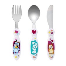 Bluey Children's Kids 3pcs Cutlery Set - Knife, Fork and Spoon, Reusable