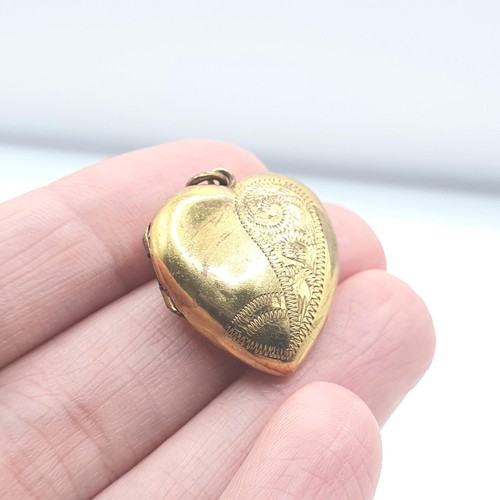 Antique rolled gold heart - rolled,