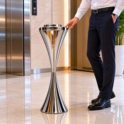 Floor standing ashtray tall - floor-standing,