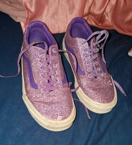 Girls puprle sparkly vans - girls,
