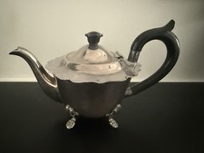Vintage Sheffield 19th century silver plated possibly Ebony handle teapot
