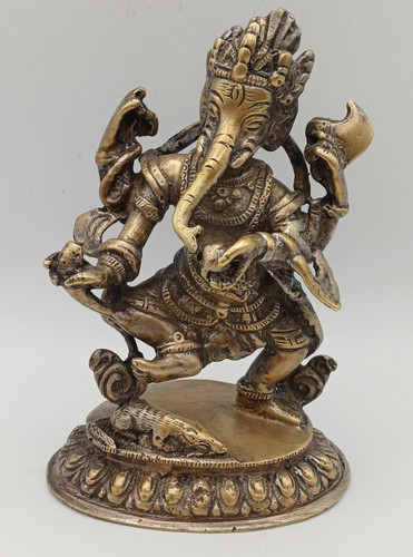 Vintage brass ganesh statue - ganesh,