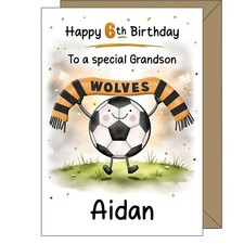 Personalised Wolves Birthday