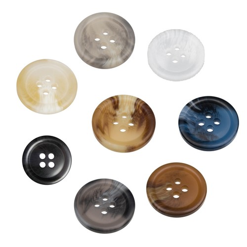 Mock horn buttons - buttons, flat