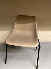 Chair Beige Plastic Hard seat - schools, halls, groups etc Stackable - (5642)