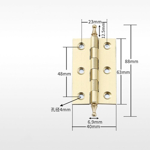 Decorative brass crown hinges - crown,