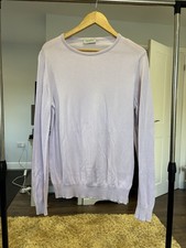 John Smedley Knitted Jumper Large Mens Pink Sea-Island Cotton Sweatshirt