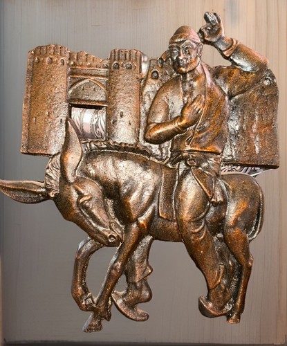 Vintage metal wall plaque - wall,