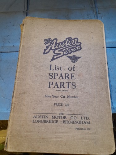Austin seven list spare - list,