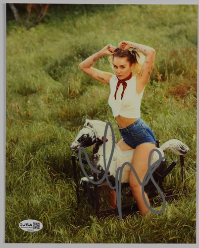 Miley cyrus jsa - jsa, signed