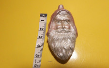 Silvestri? Vintage Santa's head Christmas decoration lot of glitter on the beard