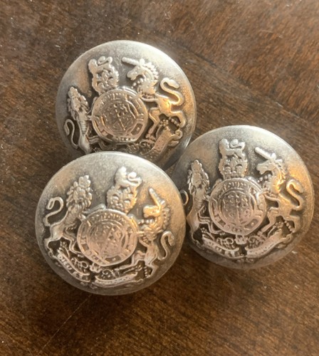 Military buttons silver metal - buttons,