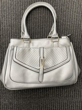 Red Fox Fashion Silver Tote Bag With Shoulder Strap RS14127 *New With Tags*