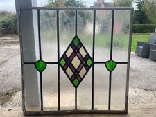 Antique Art Deco Stained Glass