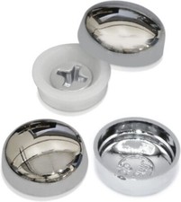Plastic Screw Cover CHROME 2 Parts Dome Cap Washer Campervan Conversion VW Vans