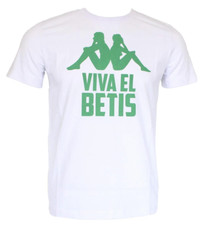 Kappa Real Betis Mens Logo T-Shirt / White Green / RRP £20