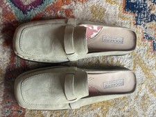 Dockers Leather Slip On Loafers Size 4.5 New Pale Green Comfort Shoes