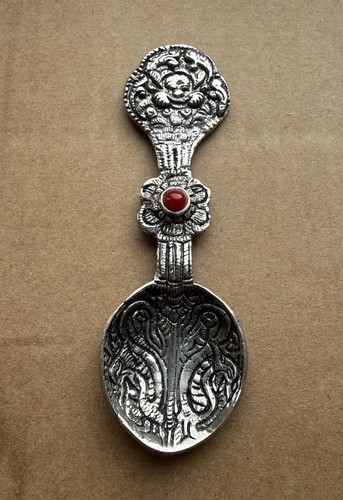 Vintage tibetan medicine spoon - tibetan,