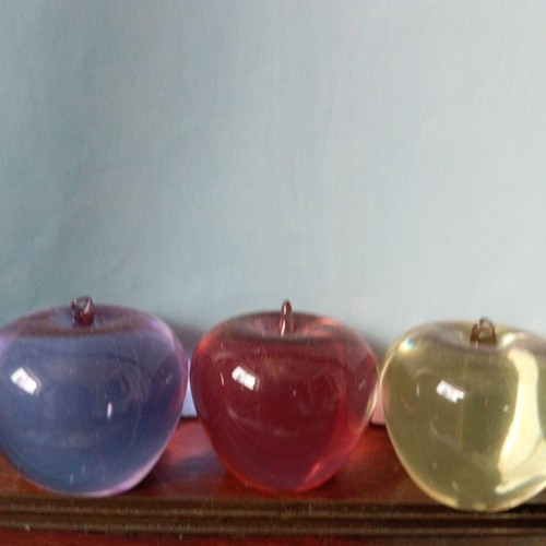 Glass apple ornament clear - apple,