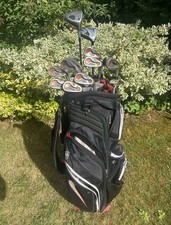 Nice Set Of Golf Clubs Including Wilson With Nike Cart Bag