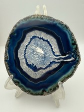 Large Blue Dyed Agate Slice