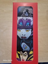 Ladies Disney Villains Socks, Size 4-8  Maleficent, Wicked Witch & Ursula. New